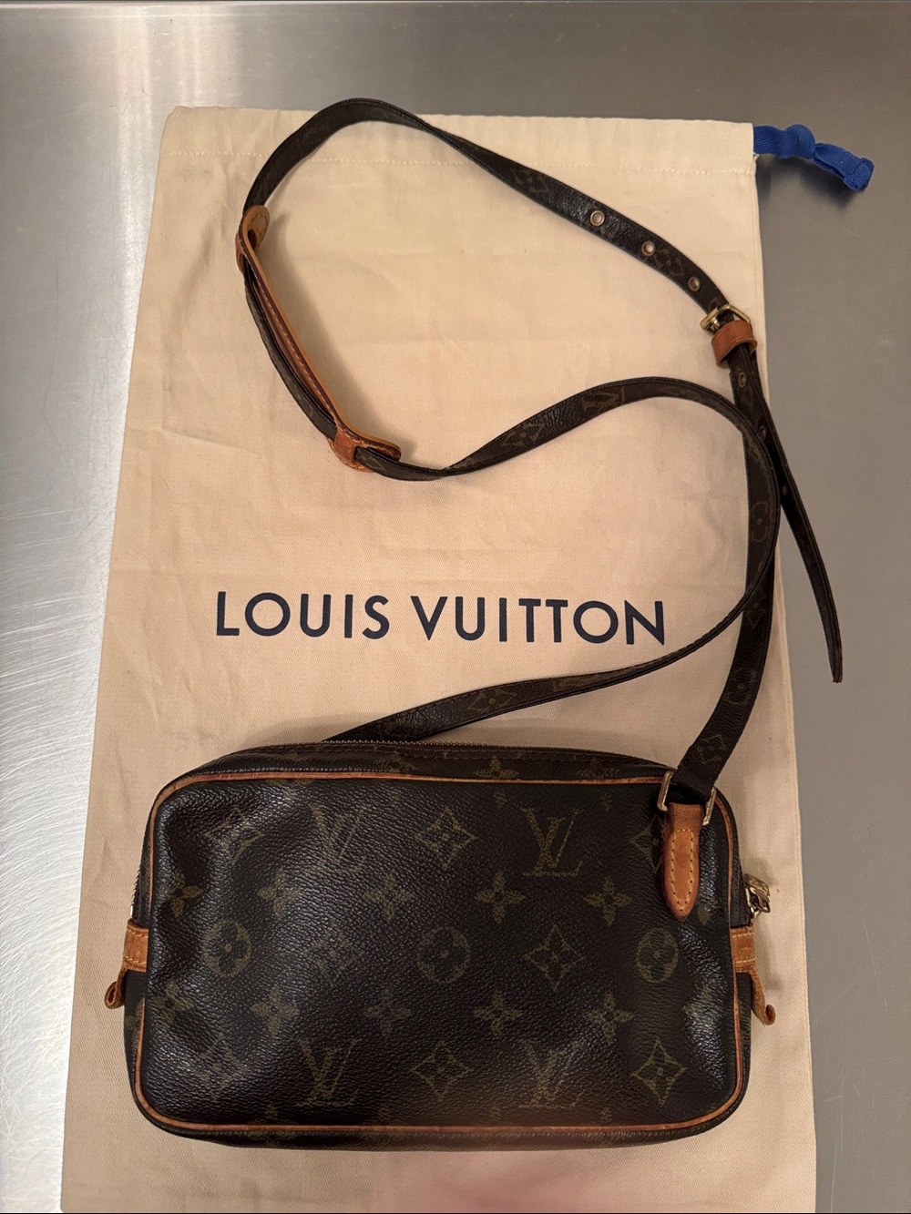 Louis Vuitton Monogram Canvas Messenger Pochette Marly Bande Bag